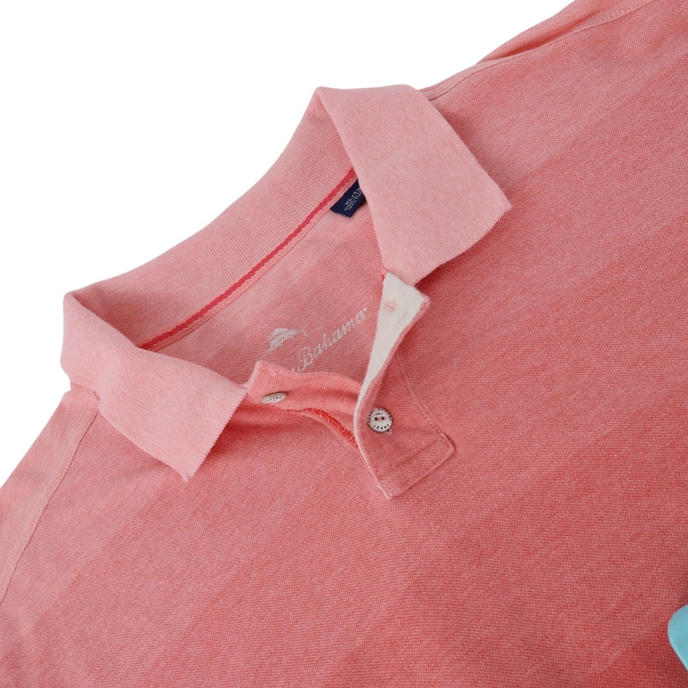 Tommy Bahama Mens Ombre Gradient Polo Shirt Short Sleeve Pique Knit Pink Size XL